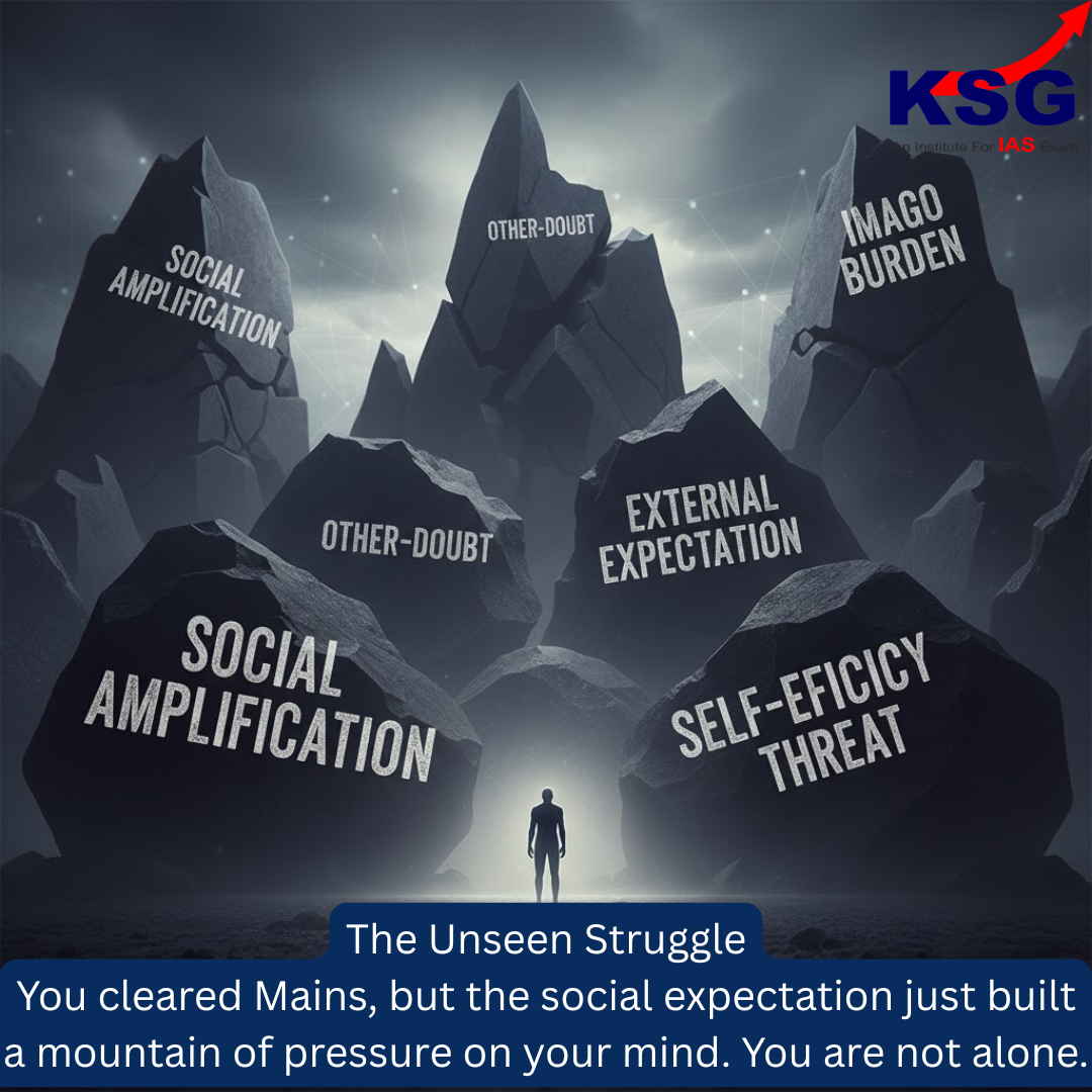 The Unseen Struggle: You cleared Mains, but the social expectation just built a mountain of pressure on your mind. You are not alone.