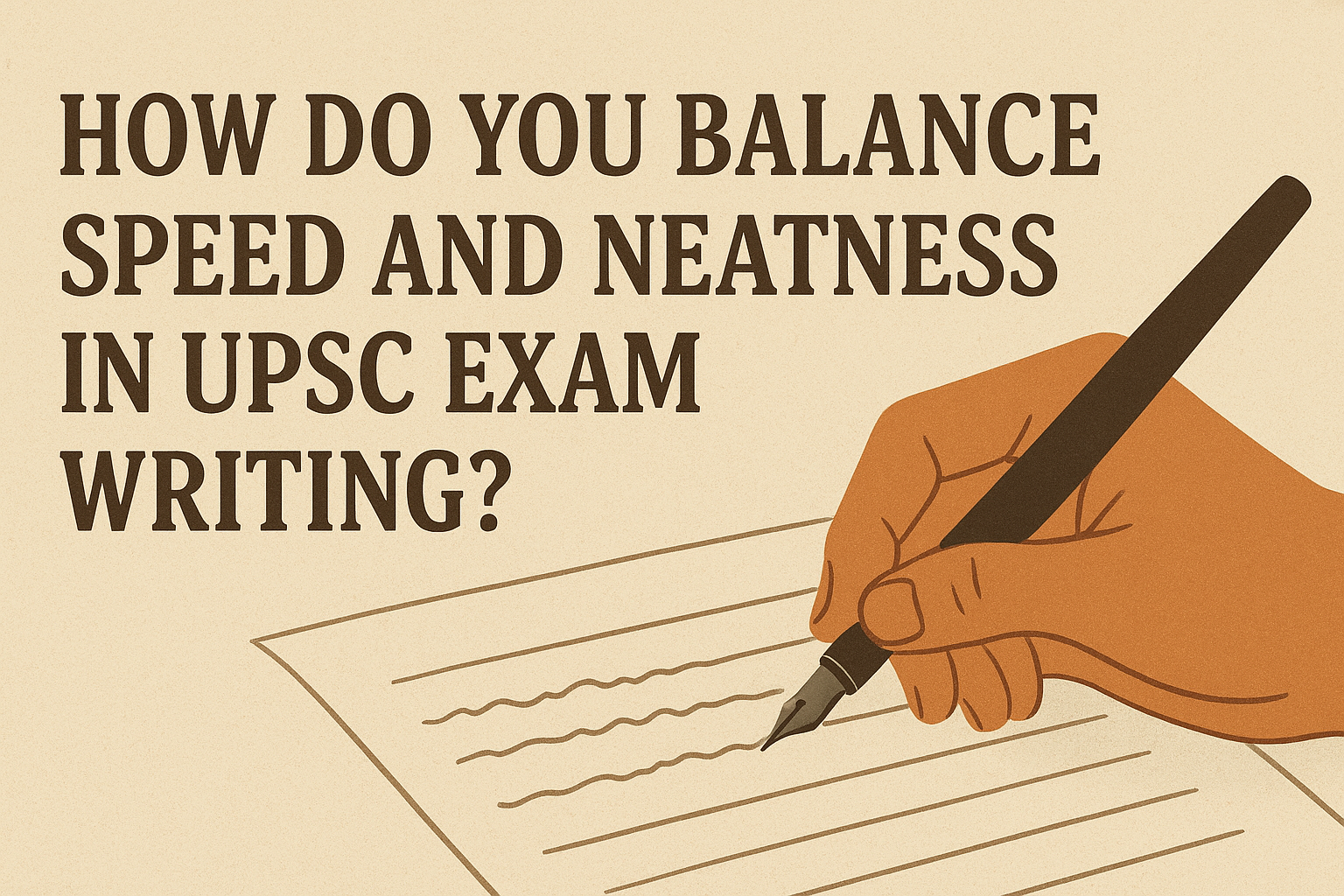 How Do You Balance Speed and Neatness in UPSC Exam Writing?